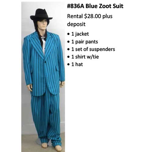 836 Blue Zoot Suit The Paper Factory in Olean NY